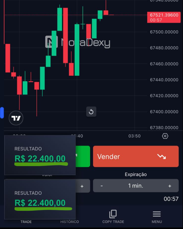 Resultado de operação 1